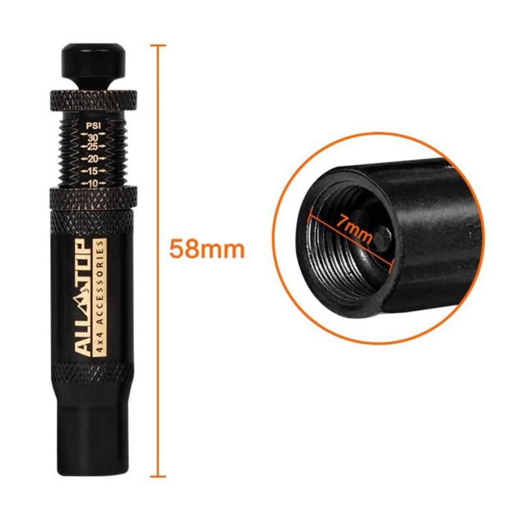 Kit di sgonfiatori per pneumatici regolabili 10-30 PSI, valvola automatica di sfogo della pressione in ottone, Black