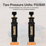 Kit di sgonfiatori per pneumatici regolabili 10-30 PSI, valvola automatica di sfogo della pressione in ottone, Black