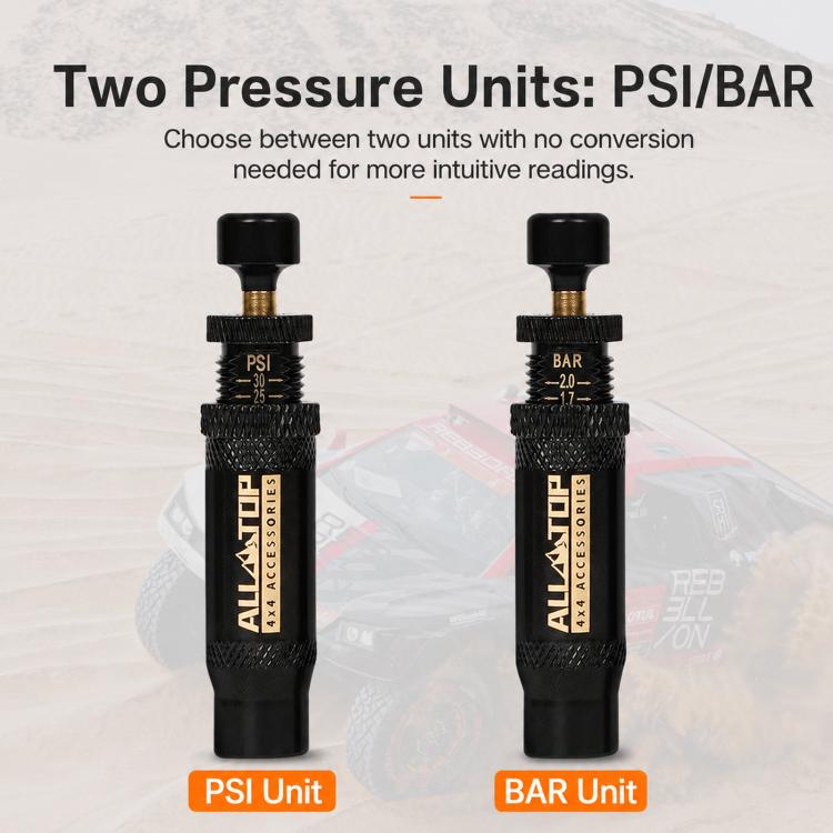Kit di sgonfiatori per pneumatici regolabili 10-30 PSI, valvola automatica di sfogo della pressione in ottone, Black