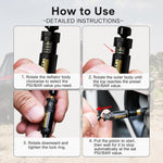Kit di sgonfiatori per pneumatici regolabili 10-30 PSI, valvola automatica di sfogo della pressione in ottone, Black