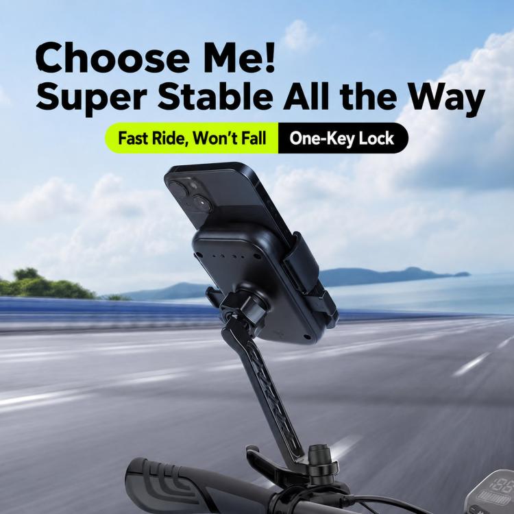 Supporto universale per telefono da moto con simpatico gatto, supporto per cellulare per bici e scooter, Handlebar Mount Black, Rearview Mirror Mount Black, Handlebar Mount Pink, Rearview Mirror Mount Pink