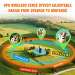 Recinzione elettronica intelligente wireless GPS multifunzione impermeabile per animali domestici