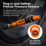 Kit di sgonfiaggio pneumatici 10-30 PSI con valvola di sfiato in ottone con arresto automatico, Orange