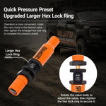 Kit di sgonfiaggio pneumatici 10-30 PSI con valvola di sfiato in ottone con arresto automatico, Orange