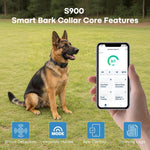 Dispositivo antiabbaio a scossa elettrica con app intelligente, collare intelligente per l'addestramento degli animali domestici.