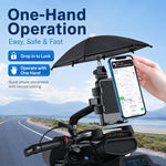 Supporto per cellulare da moto con parasole, mini ombrello, supporto universale per cellulare da bici, For Handlebar, For Rearview Mirror