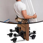 Carrello per il trasporto di porte, pannello regolabile, carrello con rotelle girevoli bloccabili., 2-Piece Set