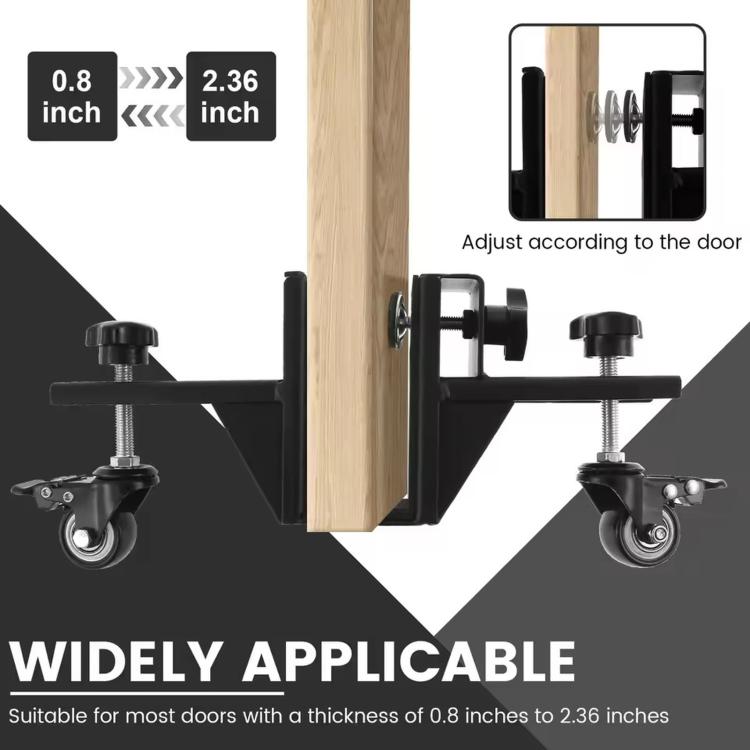 Carrello per il trasporto di porte, pannello regolabile, carrello con rotelle girevoli bloccabili., 2-Piece Set