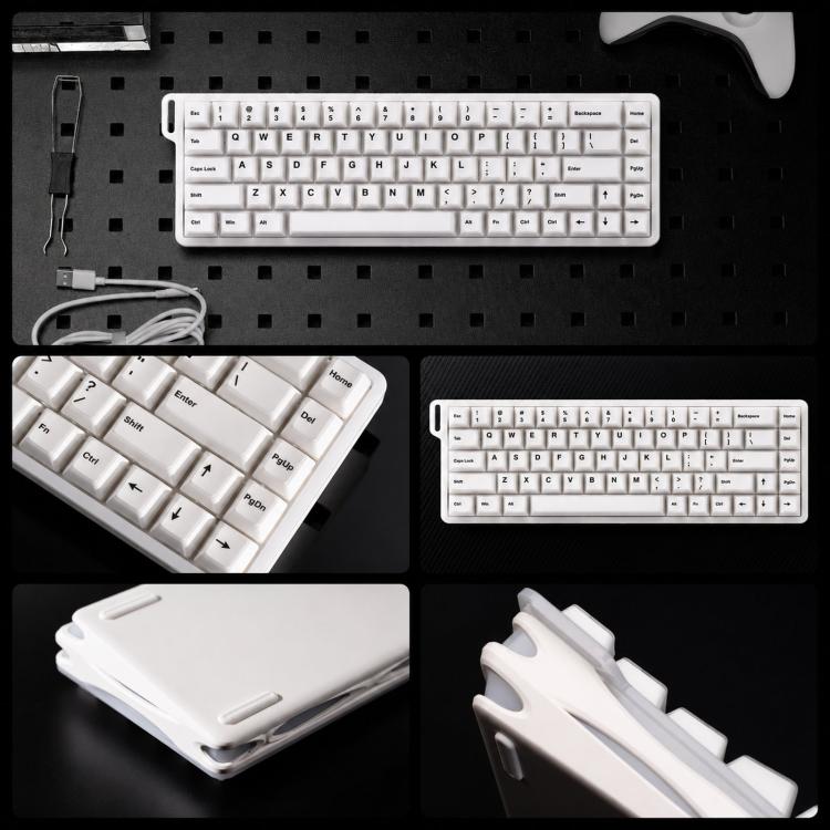 Tastiera meccanica da gioco e-sport MONSGEEK Verve 68 ARGB con tasti a 2 strati e interruttori magnetici, ideale per e-sport., Wired, 3-Mode