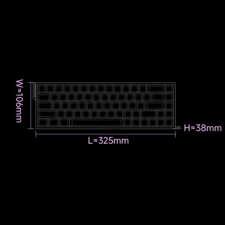 Tastiera meccanica da gioco e-sport MONSGEEK Verve 68 ARGB con tasti a 2 strati e interruttori magnetici, ideale per e-sport., Wired, 3-Mode
