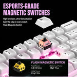 Tastiera meccanica da gioco e-sport MONSGEEK Verve 68 ARGB con tasti a 2 strati e interruttori magnetici, ideale per e-sport., Wired, 3-Mode