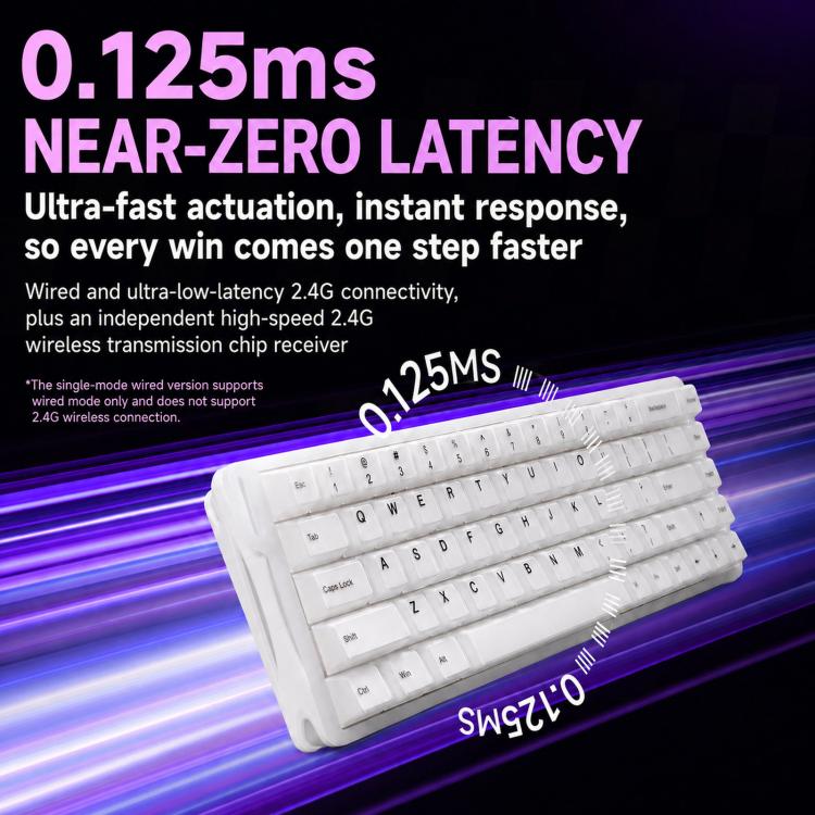 Tastiera meccanica da gioco e-sport MONSGEEK Verve 68 ARGB con tasti a 2 strati e interruttori magnetici, ideale per e-sport., Wired, 3-Mode
