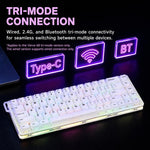 Tastiera meccanica da gioco e-sport MONSGEEK Verve 68 ARGB con tasti a 2 strati e interruttori magnetici, ideale per e-sport., Wired, 3-Mode