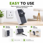 For Starlink Mini 60W Power Adapter 30V 2A DC Power Supply Plug, Power Cord Not Included, UK Plug