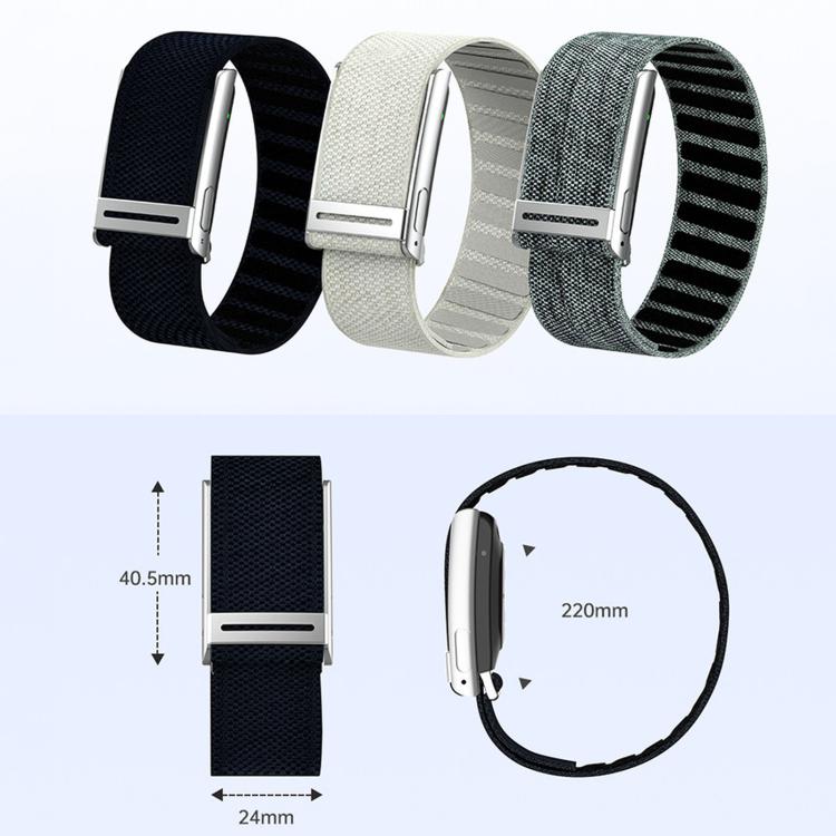 Screenless Fitness Tracker with ECG & HRV Lightweight Nylon Braided Band Health Monitor