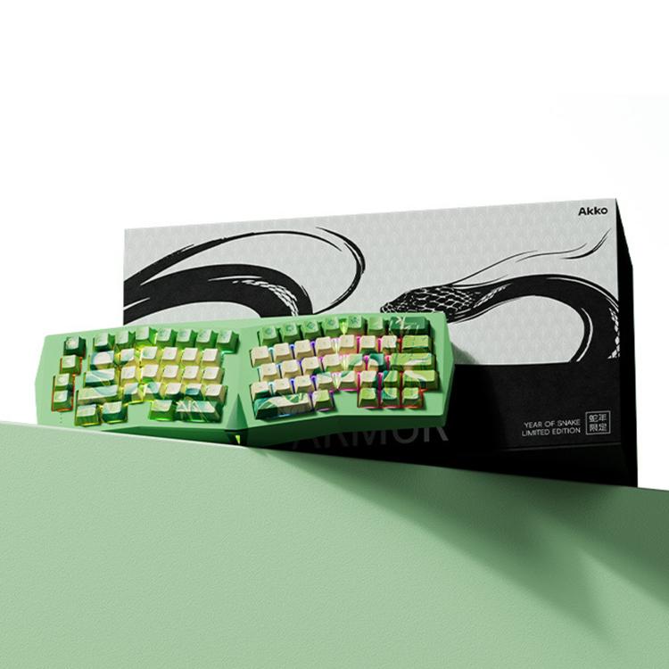 AKKO Armor Alice 3-Mode Ergonomic Mechanical Keyboard Aluminum Alloy Quick Release Keyboard