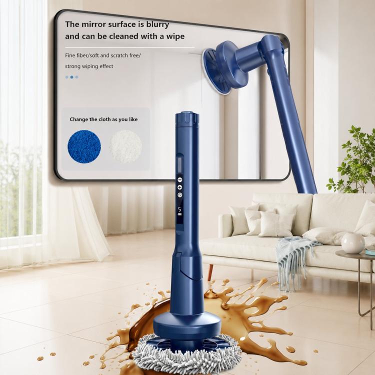 Electric Spin Scrubber Cordless Cleaning Brush 5 Speeds Extension Arm, 7-Piece Set