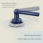 Electric Spin Scrubber Cordless Cleaning Brush 5 Speeds Extension Arm, 7-Piece Set