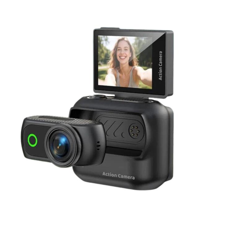 Mini Action Camera 1080P con schermo flip 2" e custodia