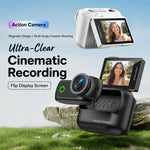 1080P Mini Thumb Action Camera with 2.0-inch Flip Screen Magnetic Wearable Body Cam & Charging Case LK-018