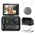 1080P Mini Thumb Action Camera with 2.0-inch Flip Screen Magnetic Wearable Body Cam & Charging Case LK-018