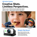 1080P Mini Thumb Action Camera with 2.0-inch Flip Screen Magnetic Wearable Body Cam & Charging Case LK-018