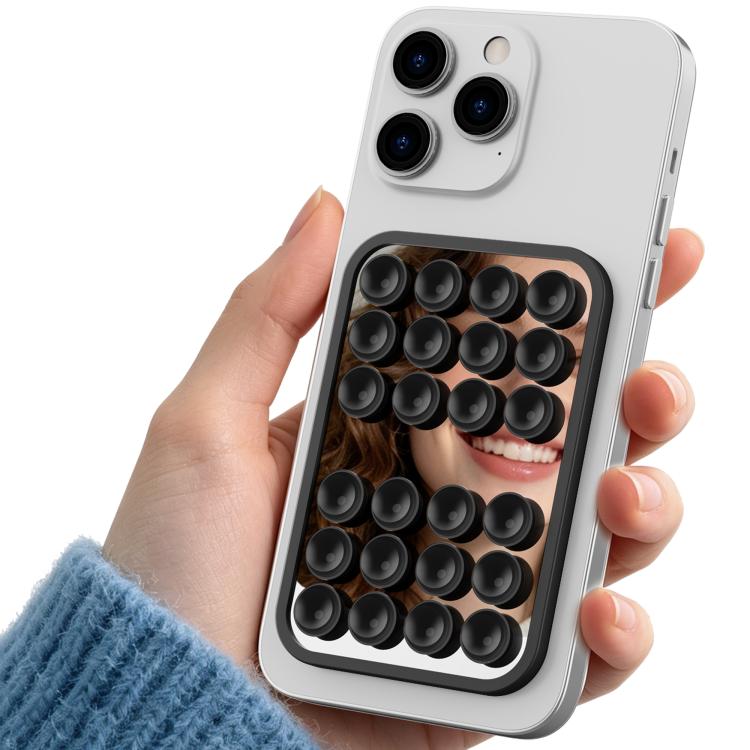 Supporto per telefono AhaStyle WG206 con ventosa in silicone e adesivo per specchio, compatibile con vetro a specchio.