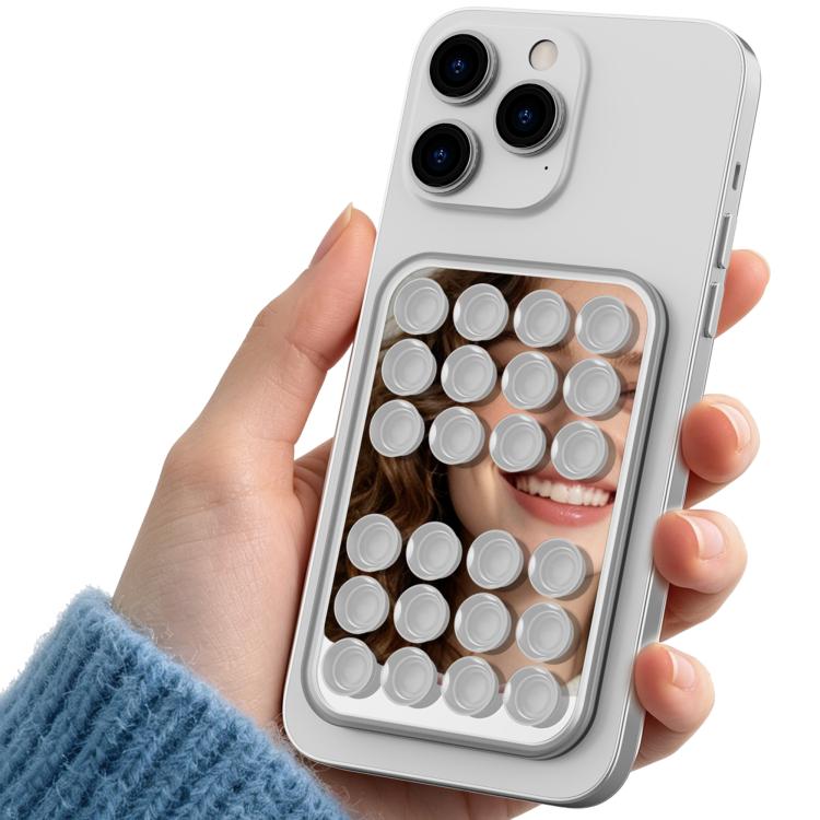 Supporto per telefono AhaStyle WG206 con ventosa in silicone e adesivo per specchio, compatibile con vetro a specchio.