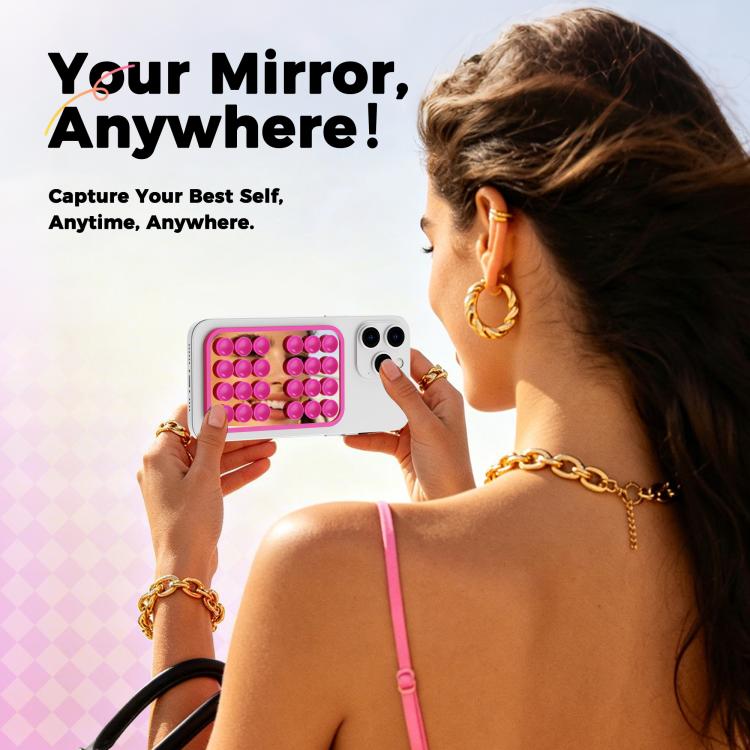 Supporto per telefono AhaStyle WG206 con ventosa in silicone e adesivo per specchio, compatibile con vetro a specchio.