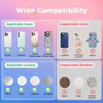 Supporto per telefono AhaStyle WG206 con ventosa in silicone e adesivo per specchio, compatibile con vetro a specchio.