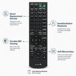 Replacement Remote Control Compatible with Sony Home Theater AV Receiver System, RM-AAU013, RM-AAU130, RM-AAU022, RM-AAU019