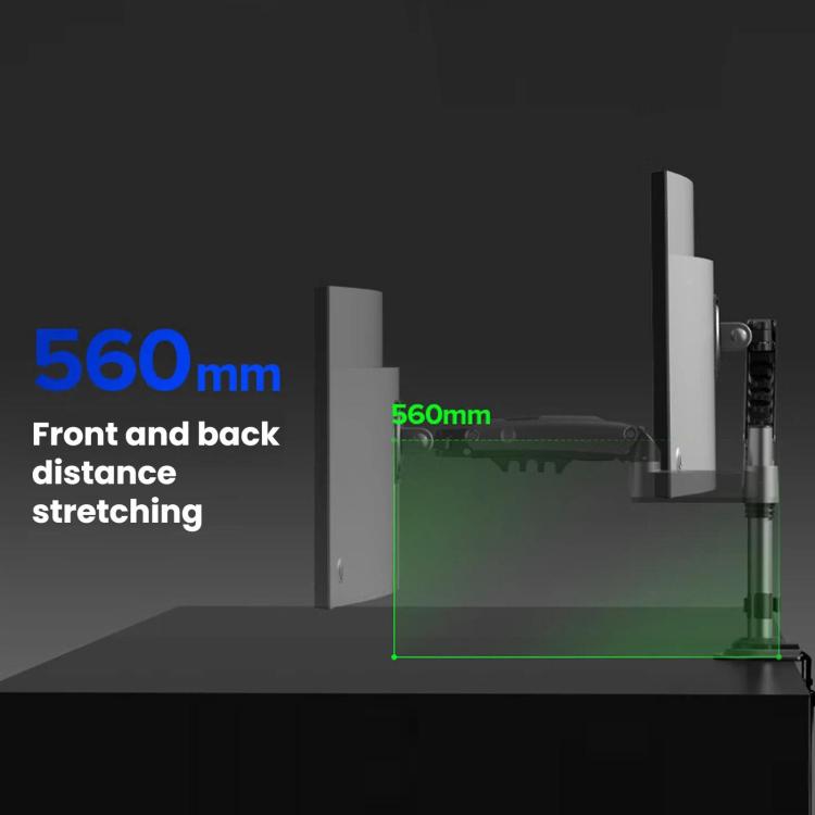NORTH BAYOU Desktop Height-Adjustable Inverted Robotic Arm Monitor Stand