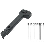 Multifunctional Camping Hammer Set with 8 Steel Tent Pegs Portable Tent Stake Mallet with Built-in Storage Compartment