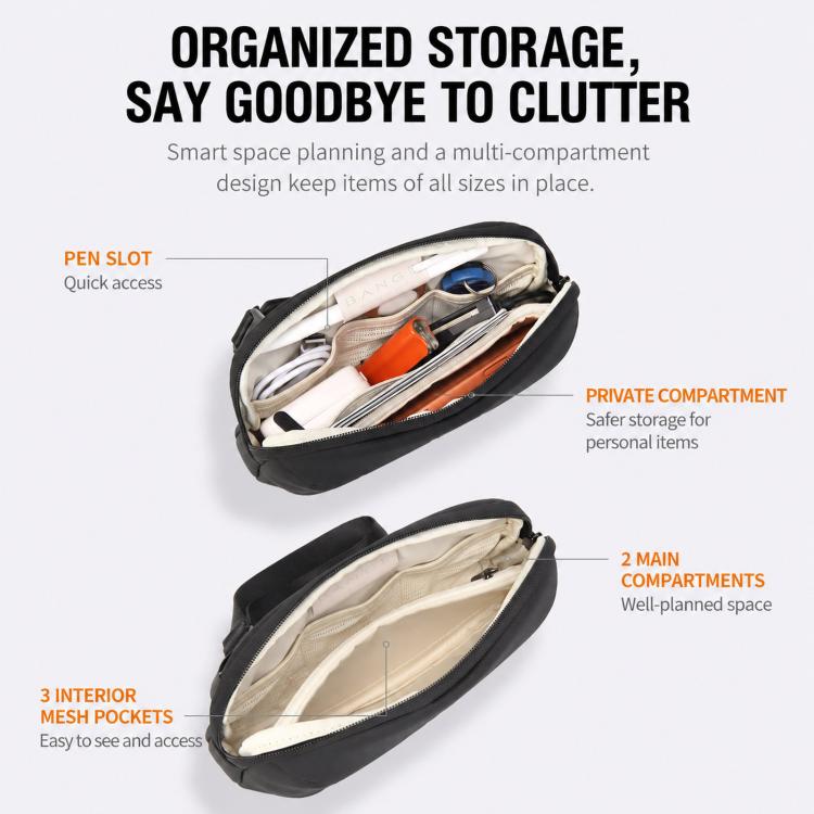 BANGE BG-7918 Organizer elettronico da viaggio, borsa per cavi, custodia impermeabile per accessori digitali con cinturino da polso