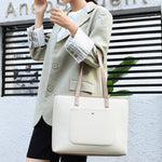 Women Laptop Tote Bag PU Leather Work Shoulder Bag, 13.3/14 inch, 15.6/16 inch