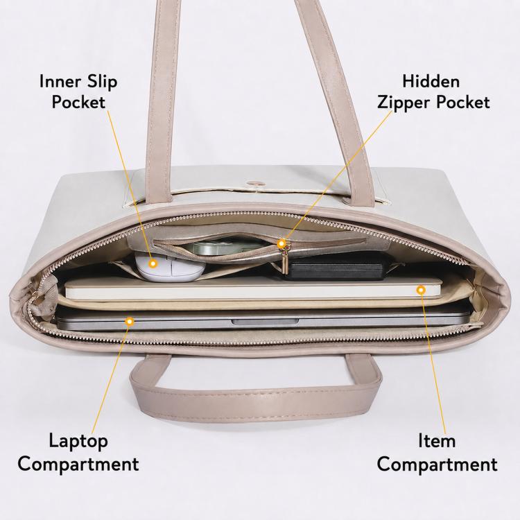 Borsa Tote in Pelle PU per Laptop 13.3-16 pollici