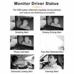 AI Dual Dash Cam Front 1080P Rear 720P With ADAS & DMS Driver Fatigue Warning, Standard Local Recording Model, GPS Version, GPS+WiFi Version, GPS+4G Version, GPS+4G+WiFi Version