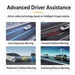 AI Dual Dash Cam Front 1080P Rear 720P With ADAS & DMS Driver Fatigue Warning, Standard Local Recording Model, GPS Version, GPS+WiFi Version, GPS+4G Version, GPS+4G+WiFi Version