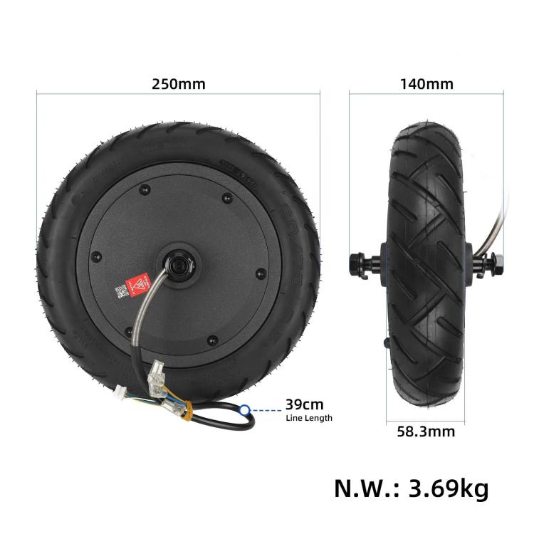 For Xiaomi Electric Scooter 5 Rear Hub Motor Assembly 48V 400W with 60/70-6.5 Tubeless Tire, For Xiaomi Electric Scooter 5