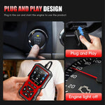 Car Fault Diagnostic Scanner OBD2 Engine Fault Code Reader, Red