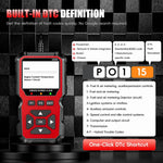 Car Fault Diagnostic Scanner OBD2 Engine Fault Code Reader, Red