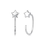 Minimalist Copper-Plated White Gold Stud Earrings, YIE345, YIE346, YIE347, YIE348