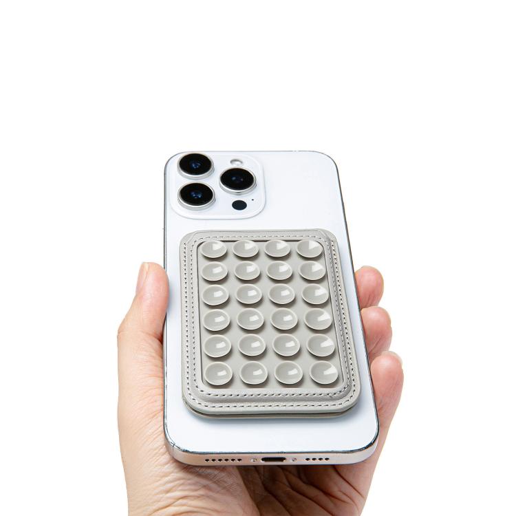 Supporto per telefono con ventosa magnetica, portafoglio per carte, cavalletto pieghevole