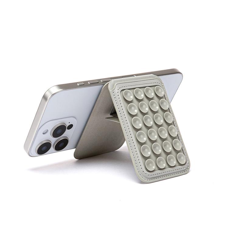 Supporto per telefono con ventosa magnetica, portafoglio per carte, cavalletto pieghevole