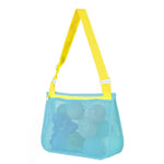 Single-Shoulder Stationery Pouch Children Mesh Foldable Thickened Mesh Beach Bag