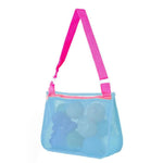 Single-Shoulder Stationery Pouch Children Mesh Foldable Thickened Mesh Beach Bag