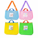 Single-Shoulder Stationery Pouch Children Mesh Foldable Thickened Mesh Beach Bag