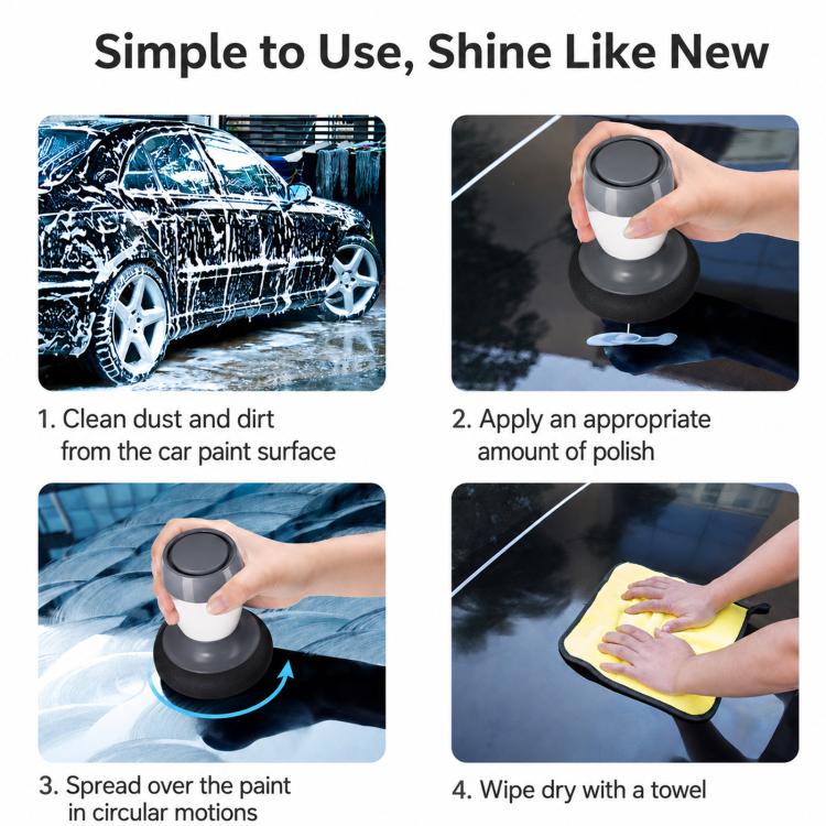 FH097 Portable Car Wax Polisher Auto Polishing & Maintenance Tool, Bottle + Polishing Cotton, Bottle