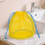 Mesh Drawstring Bag Breathable Travel Toiletry Pouch Beach Toy Bag For Kids Swim