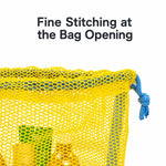 Mesh Drawstring Bag Breathable Travel Toiletry Pouch Beach Toy Bag For Kids Swim